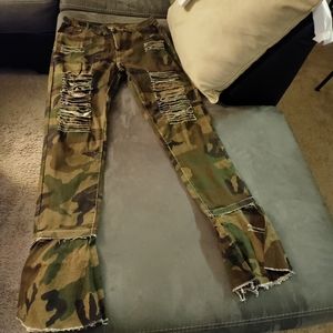 Camouflage women's jeans